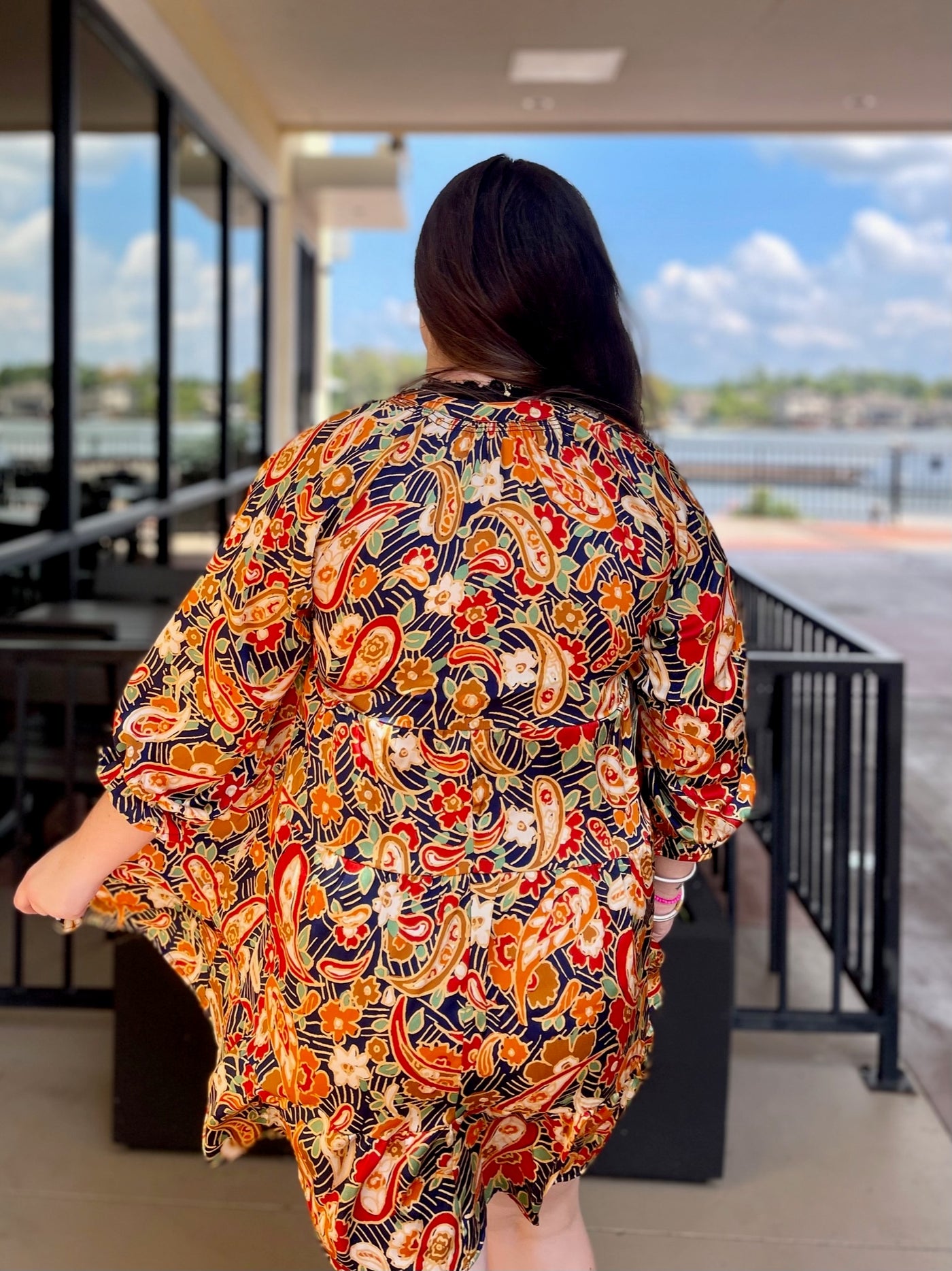 BACK VIEW OF KOURTNEY IN DRESS