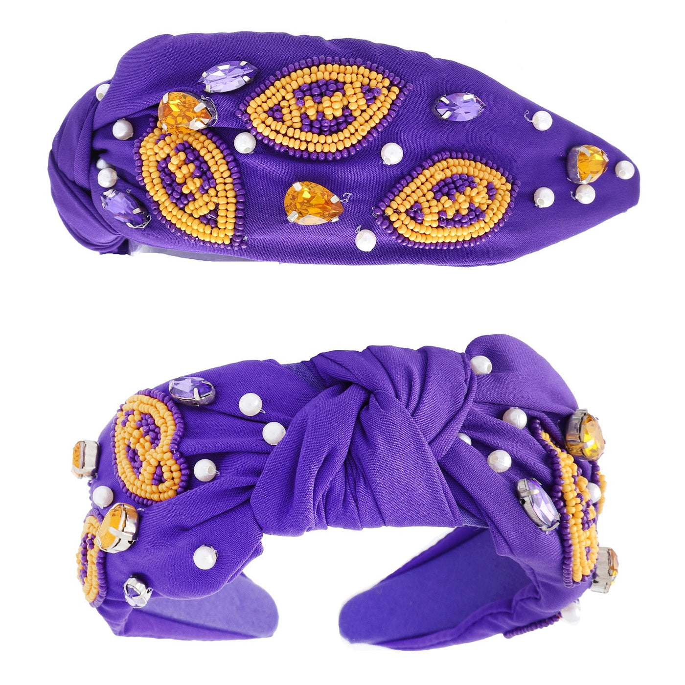 PURPLE AND YELLOW HEADBAND