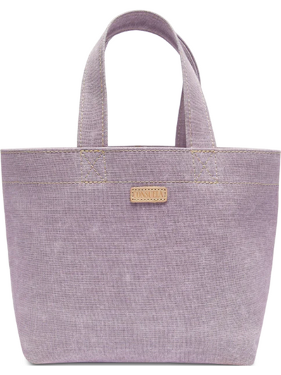 lilac canvas mini bag