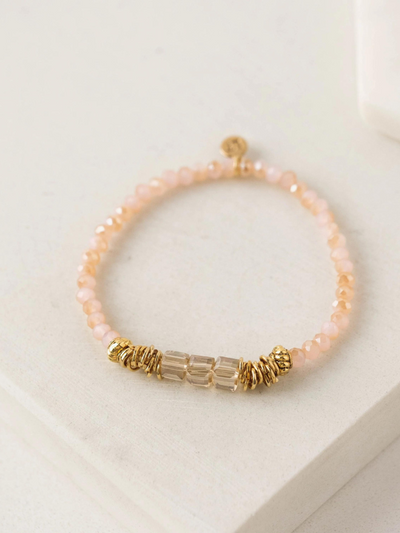 rose crystal beaded bracelet