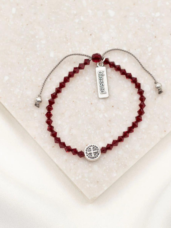SHINE BRIGHT CRYSTAL BLESSING BRACELETS - SIAM/SILVER