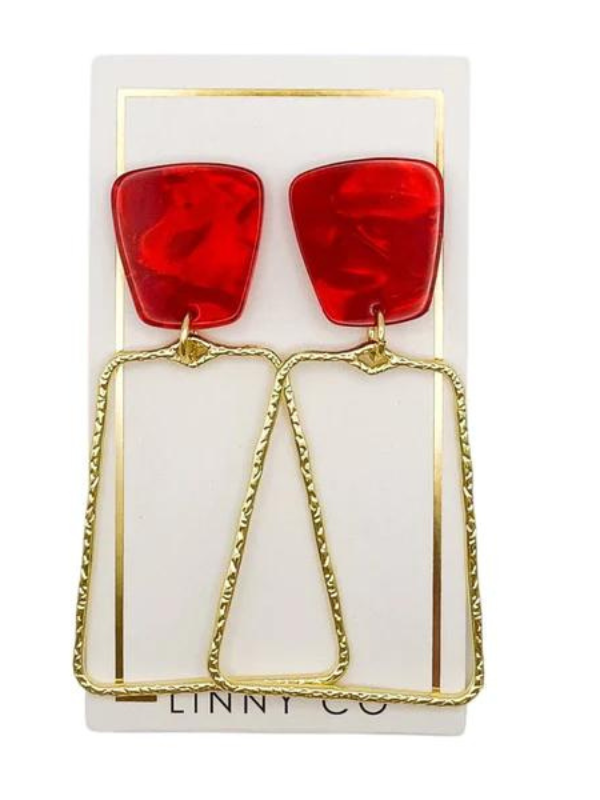 RED AND GOLD EARRINGS