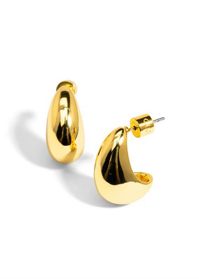 CRSCENT SHAPED STUD EARRING FRONT VIEW