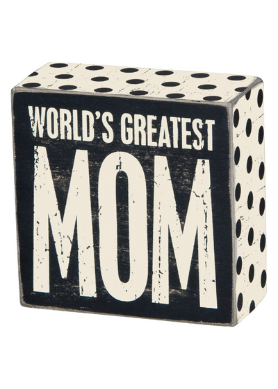 BOX SIGN GREATEST MOM FRONT VIEW