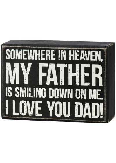 BOX SIGN I LOVE YOU DAD FRONT VIEW