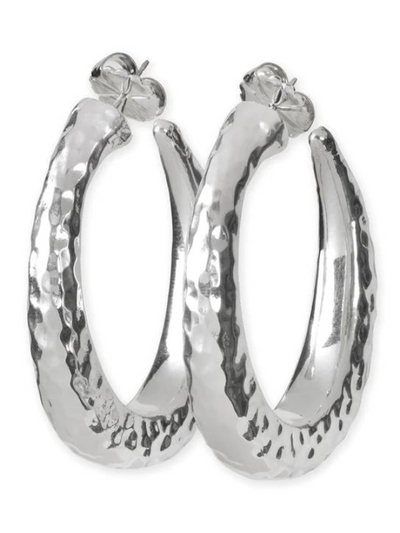 HAMMERED SILVER EARRINGS