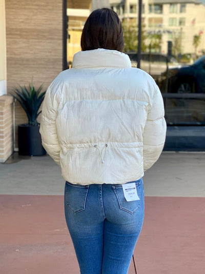 MEGAN IN WHIP CREAM CARRI QUILTED JACKET BACK VIEW