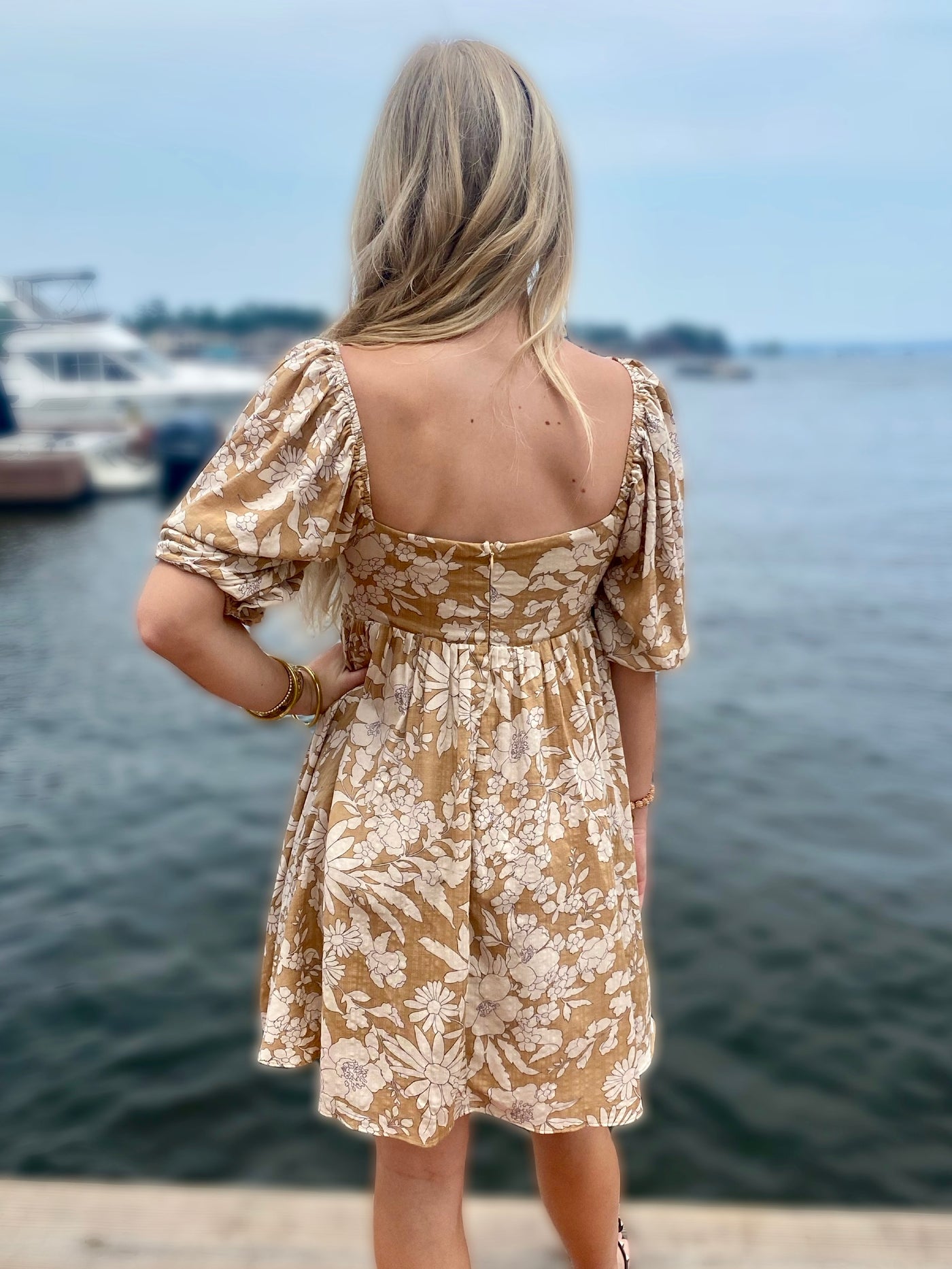 BACK VIEW OF AVA IN DRESS