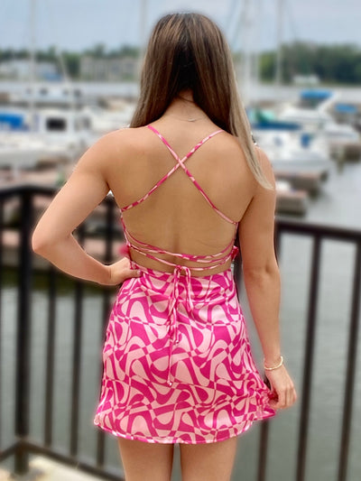 BACK VIEW OF JENNA IN DRESS