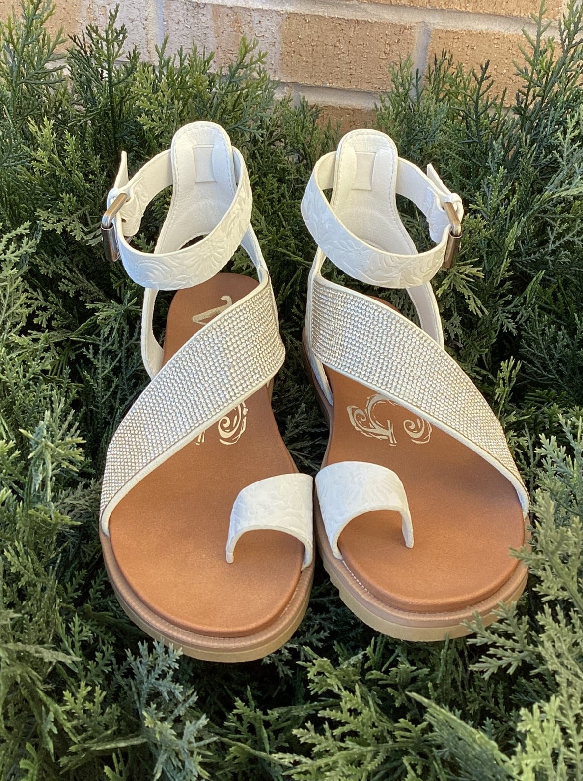 FRONT VIEW OF SANDALS