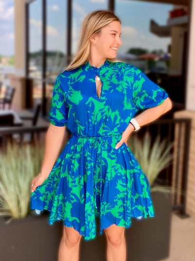 JENNA LOOKING TO THE RIGHT IN DRESS