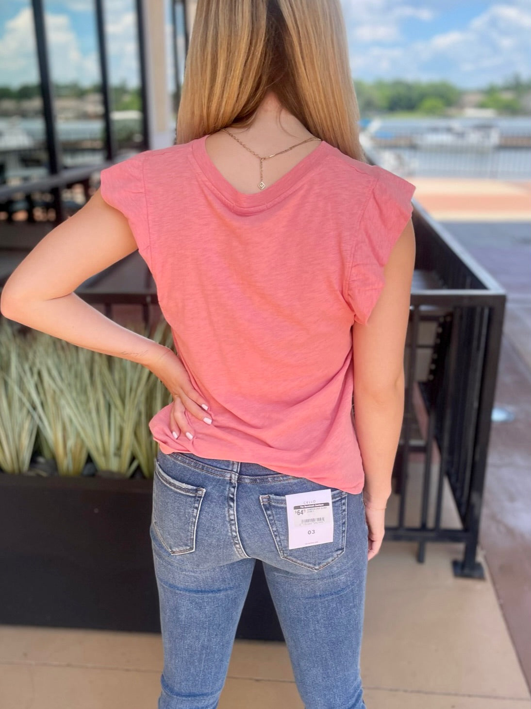BACK VIEW OF JENNA IN TOP