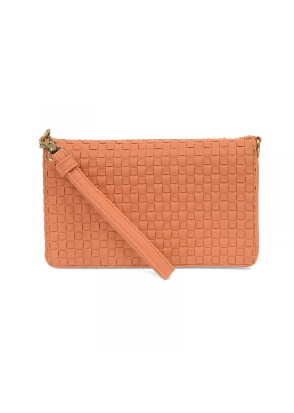 LILA MINI WOVEN CROSSBODY BAG - CORAL
