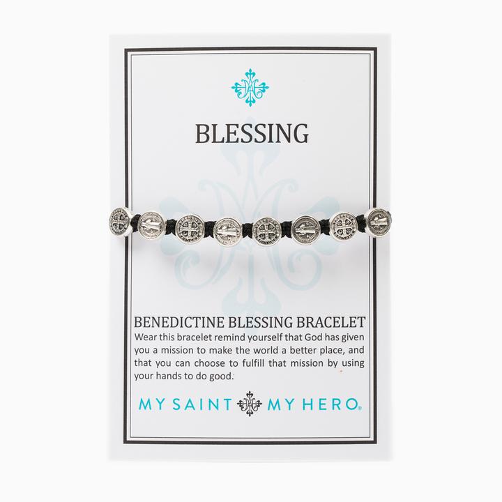 BENEDICTINE BLESSING BRACELET - SILVER/STONE