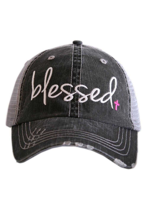 BLESSED TRUCKER HAT - HOT PINK