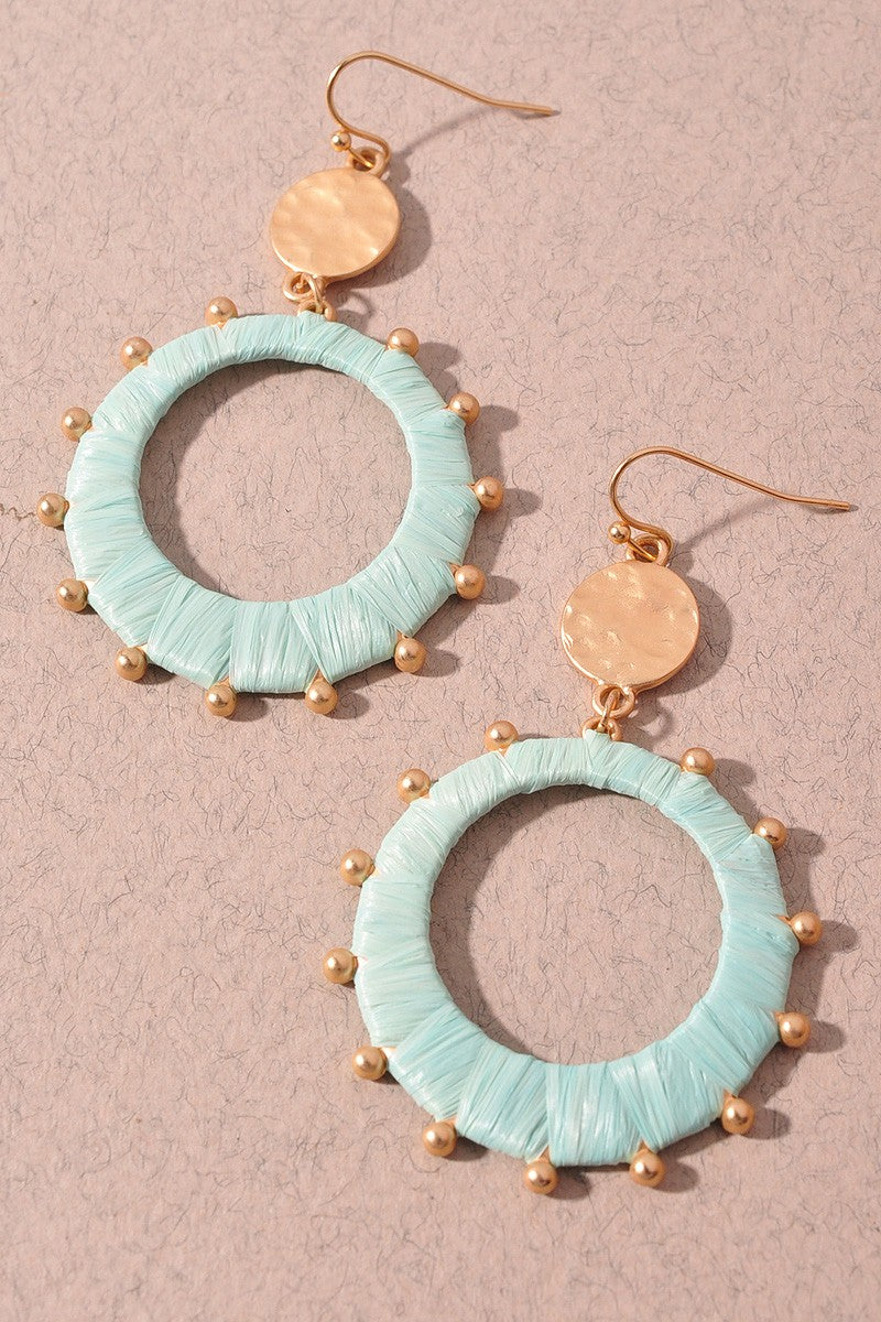 ROUND COIN DANGLE EARRINGS