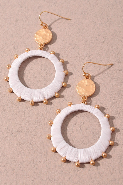ROUND COIN DANGLE EARRINGS