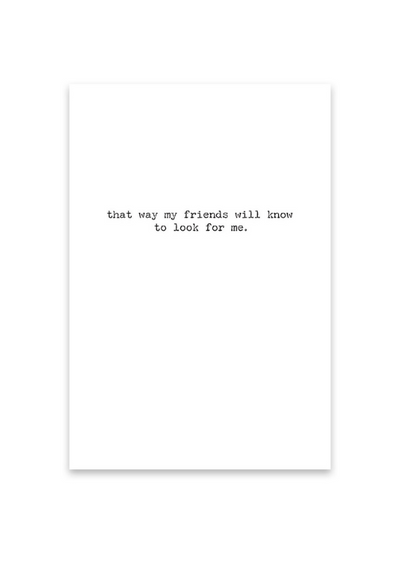 GREETING CARD - GO MISSING