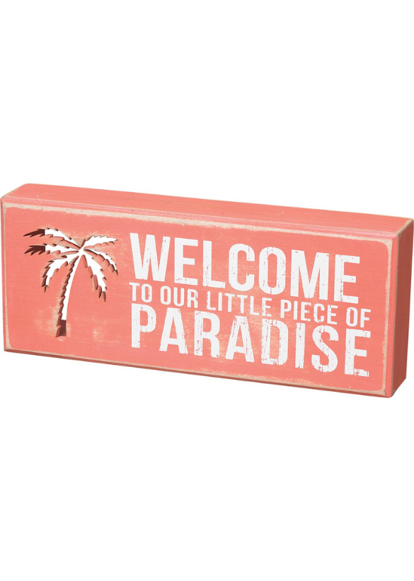 BOX SIGN - PIECE OF PARADISE
