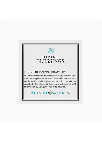 DIVINE BLESSINGS CRYSTAL PEARL BRACELET - SLATE/SILVER