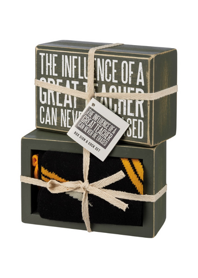 BOX SIGN & SOCK SET - TEACHER
