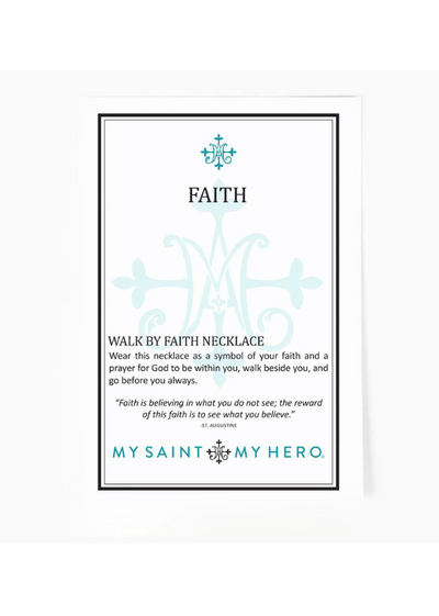 WALK BY FAITH 2 CROSS NECKLACE WITH CZ STAINLESS STEEL 20"+1.5"