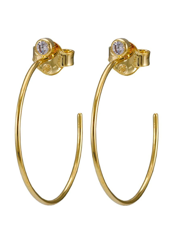 SIMA HOOPS - BRUSHED 18K GOLD PLATED