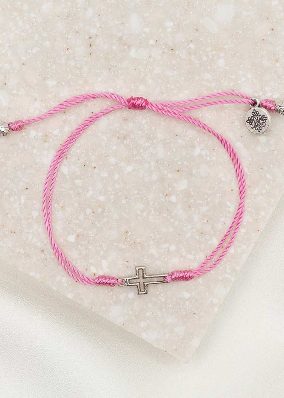 FILLED BY FAITH BRACELET - SILVER/PINK