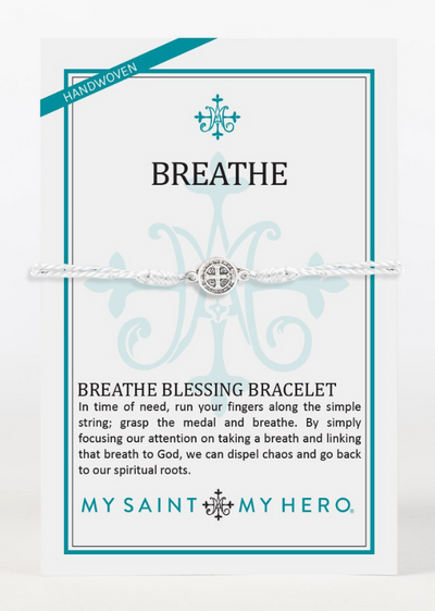 BREATHE BLESSING BRACELET - METALLIC SILVER/SILVER