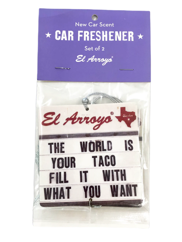 CAR AIR FRESHENER - WORLD IS YOUR TACO