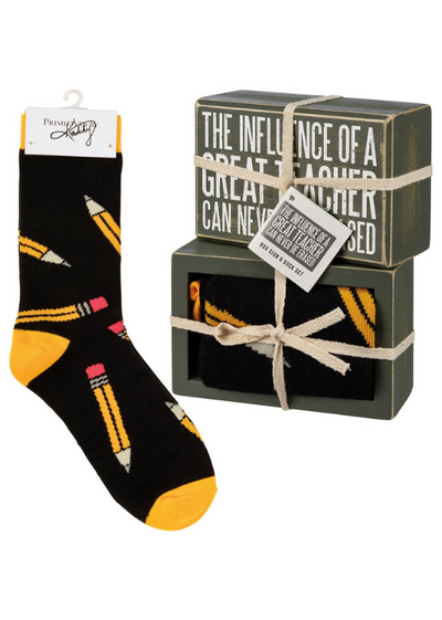 BOX SIGN & SOCK SET - TEACHER