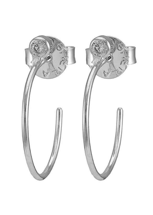 SMALL SIMA HOOPS - SHINY SILVER PLATED