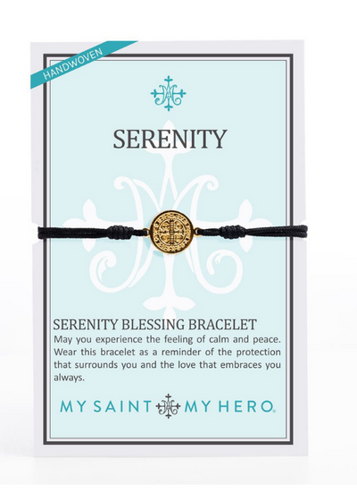 SERENITY BLESSING BRACELET - BLACK/GOLD