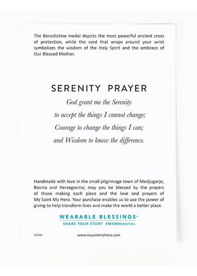 SERENITY BLESSING BRACELET - METALLIC SILVER/SILVER