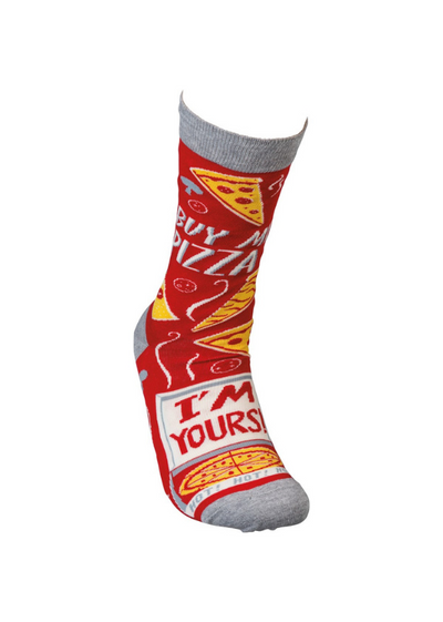 SOCKS - BUY ME PIZZA I'M YOURS