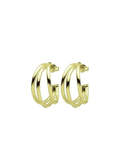 SMALL CLAIRE TRIPLE HOOPS - 18K GOLD PLATED