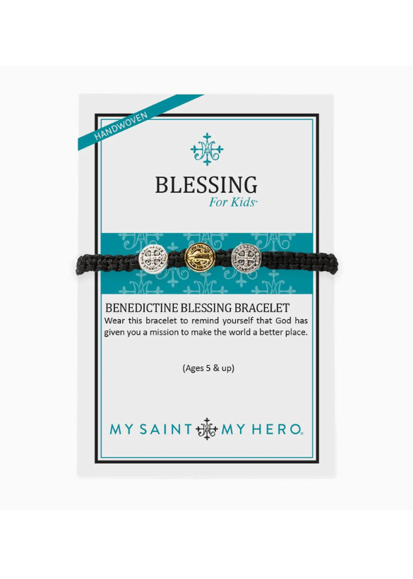 BENEDICTINE BLESSING BRACELET FOR KIDS 3 MEDAL [1] MIXED - NAVY