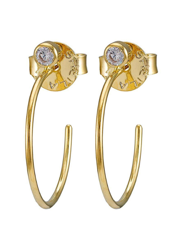 SMALL SIMA HOOPS - SHINY 18K GOLD PLATED