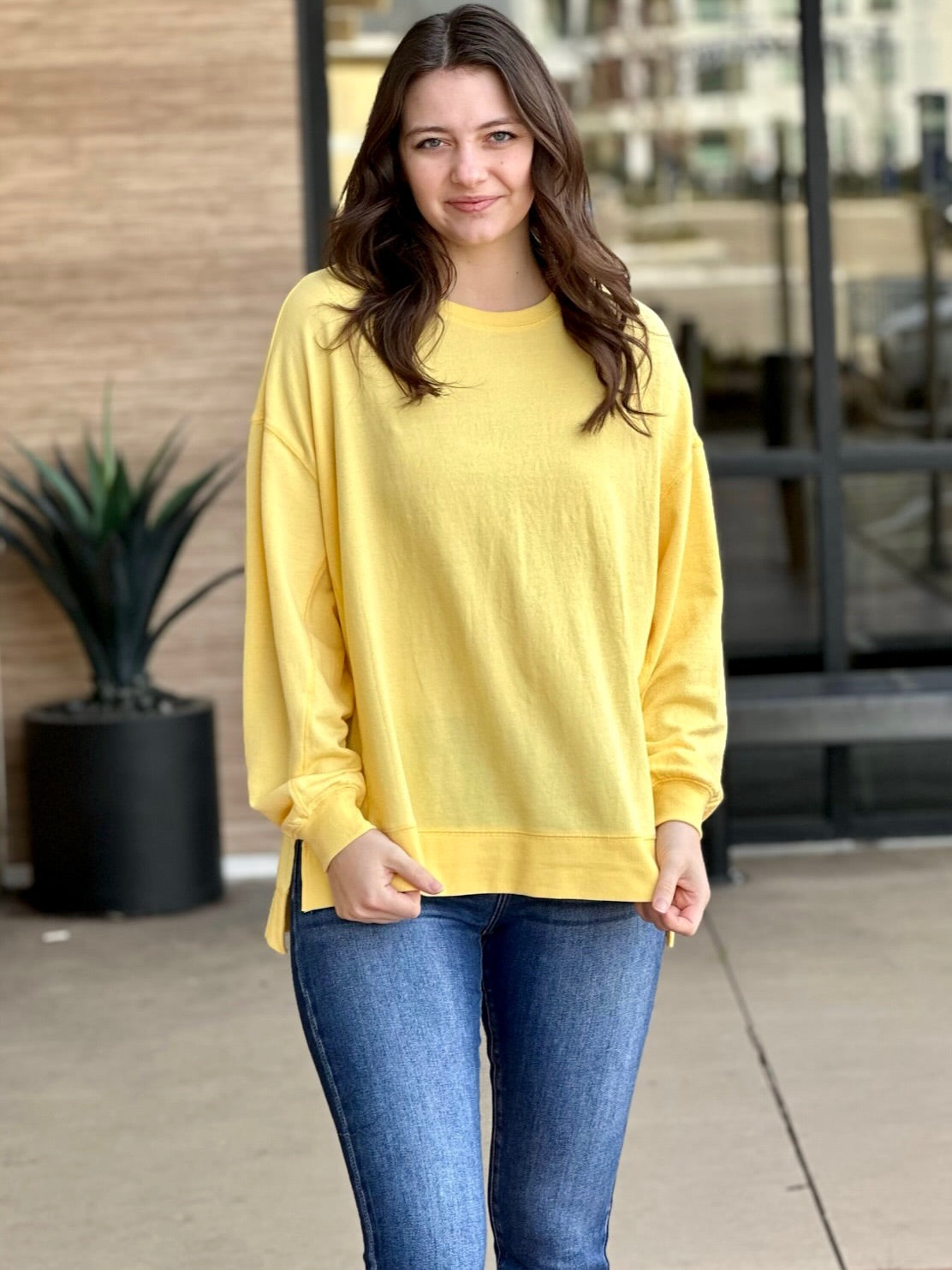 MEGAN IN YELLOW SWEATER FRONT