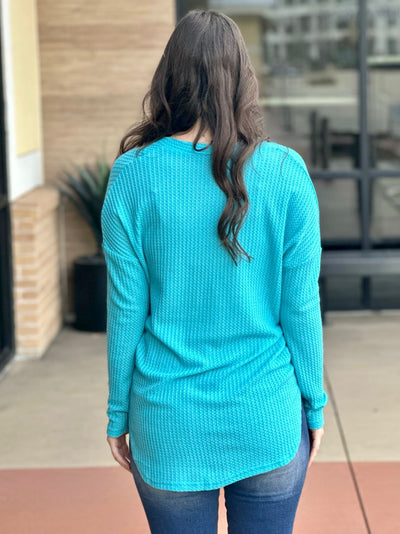 BABY LOVES ME SO CARDIGAN - TURQUOISE