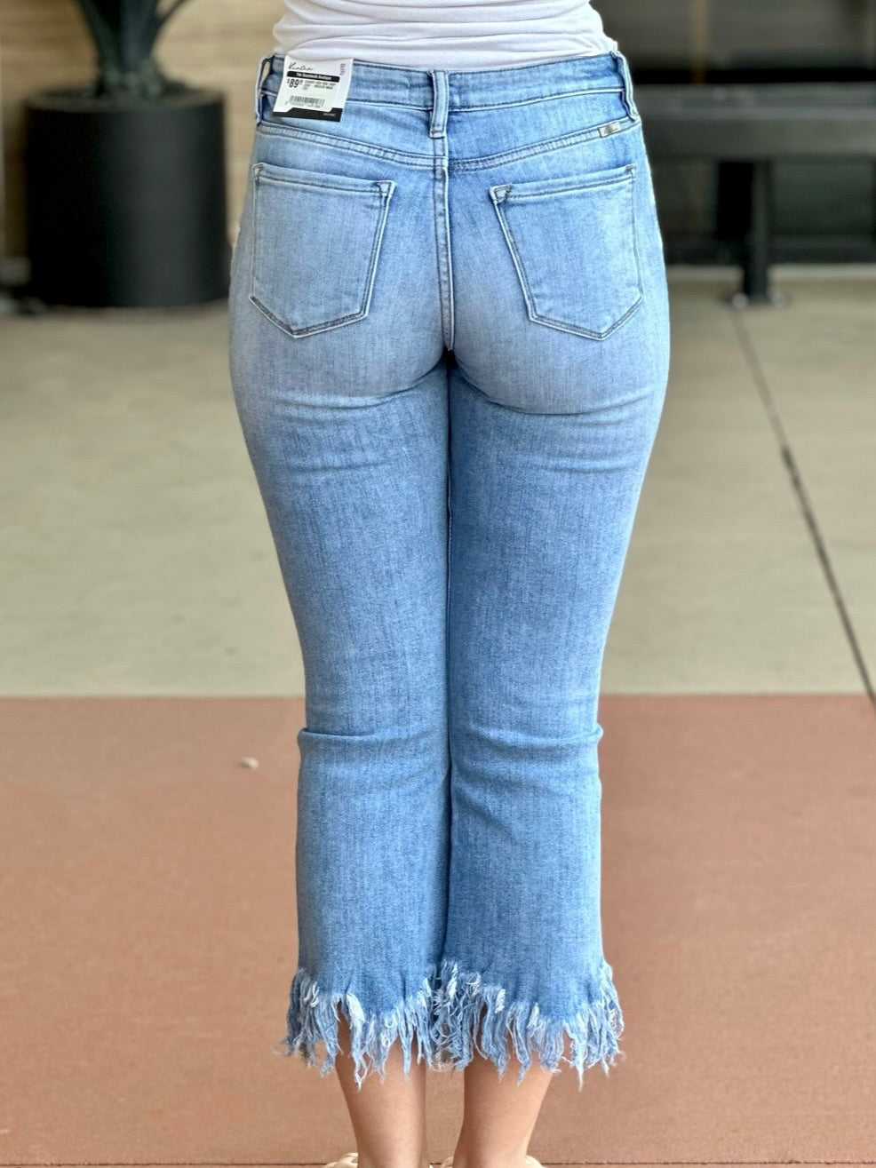 Lexi in crop jean back view